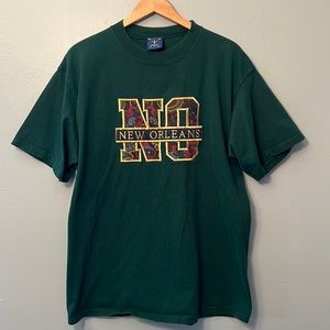 Vintage New Orleans Embroidered Tee Made In The USA Size XL